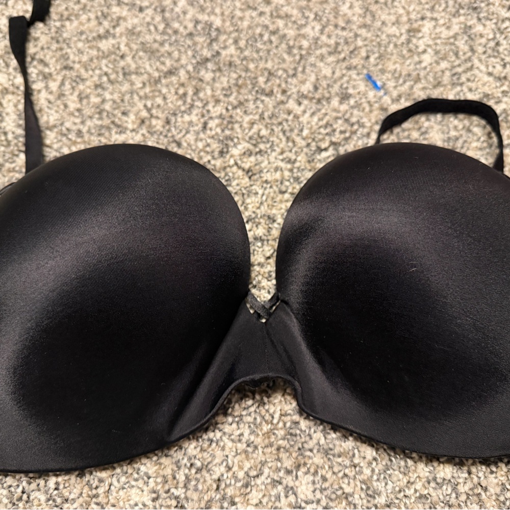 Victoria's Secret Black Satin Push-Up Bra
